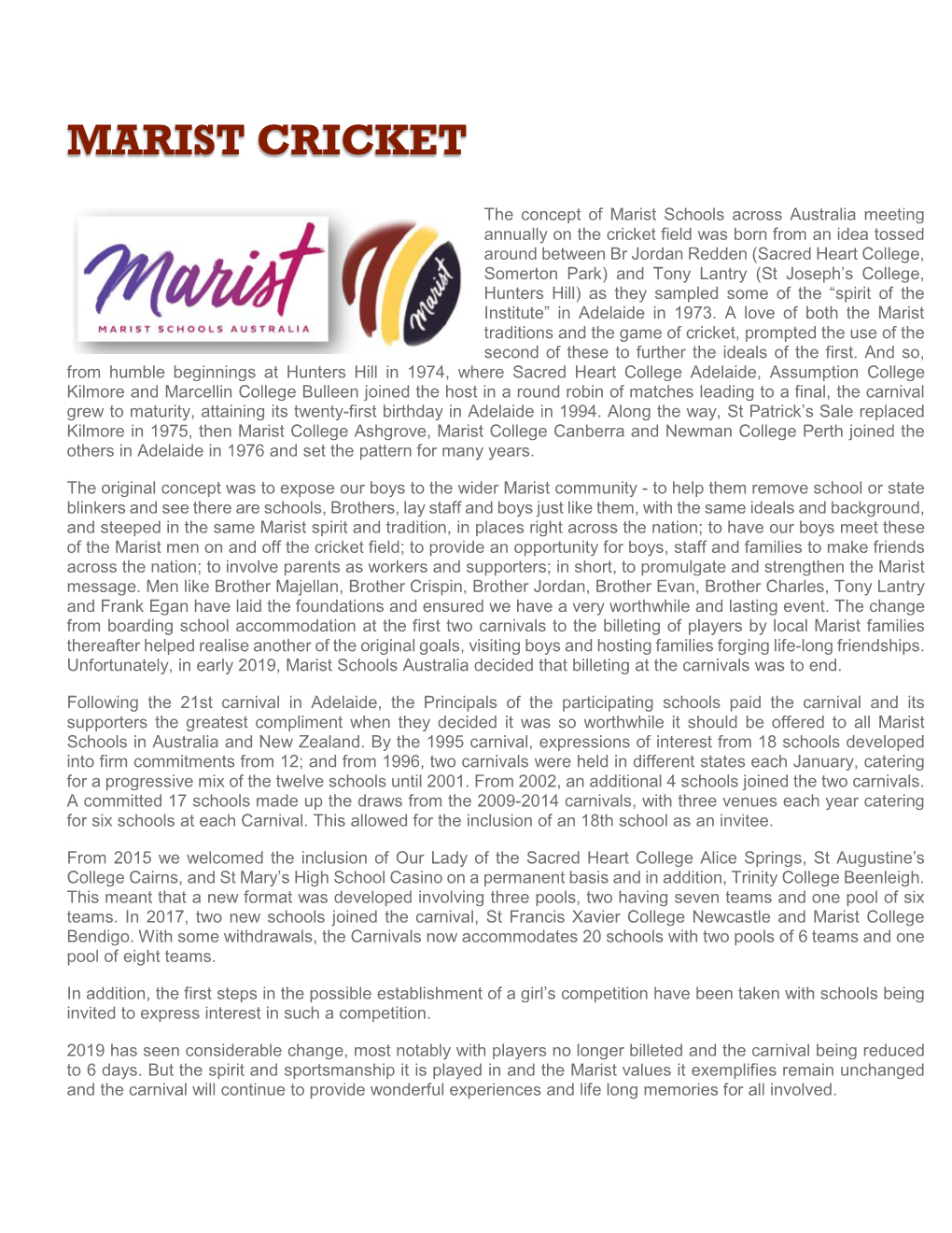 Marist Cricket