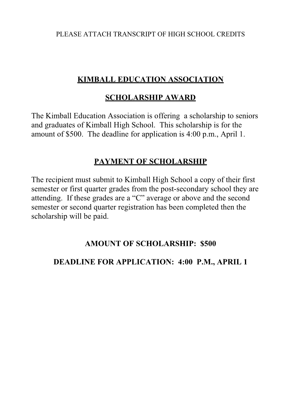 Kimball Education Association