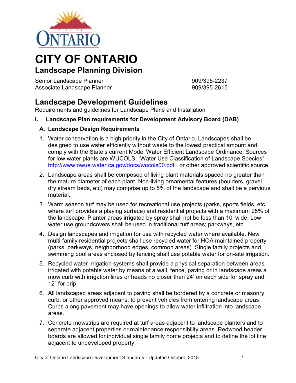 Ontario Landscaping Guidelines