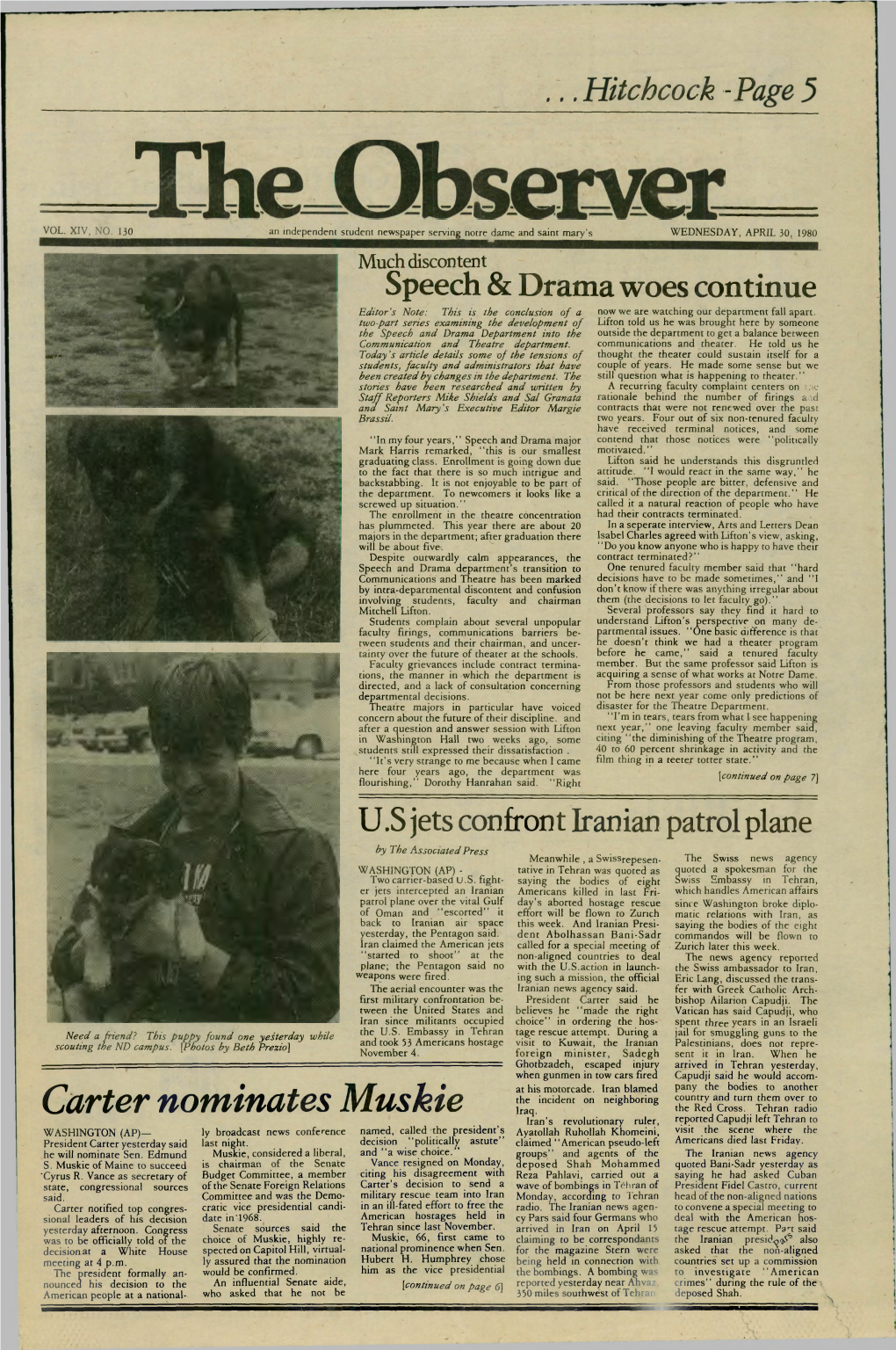 Carter Nominates Muskie Iraq