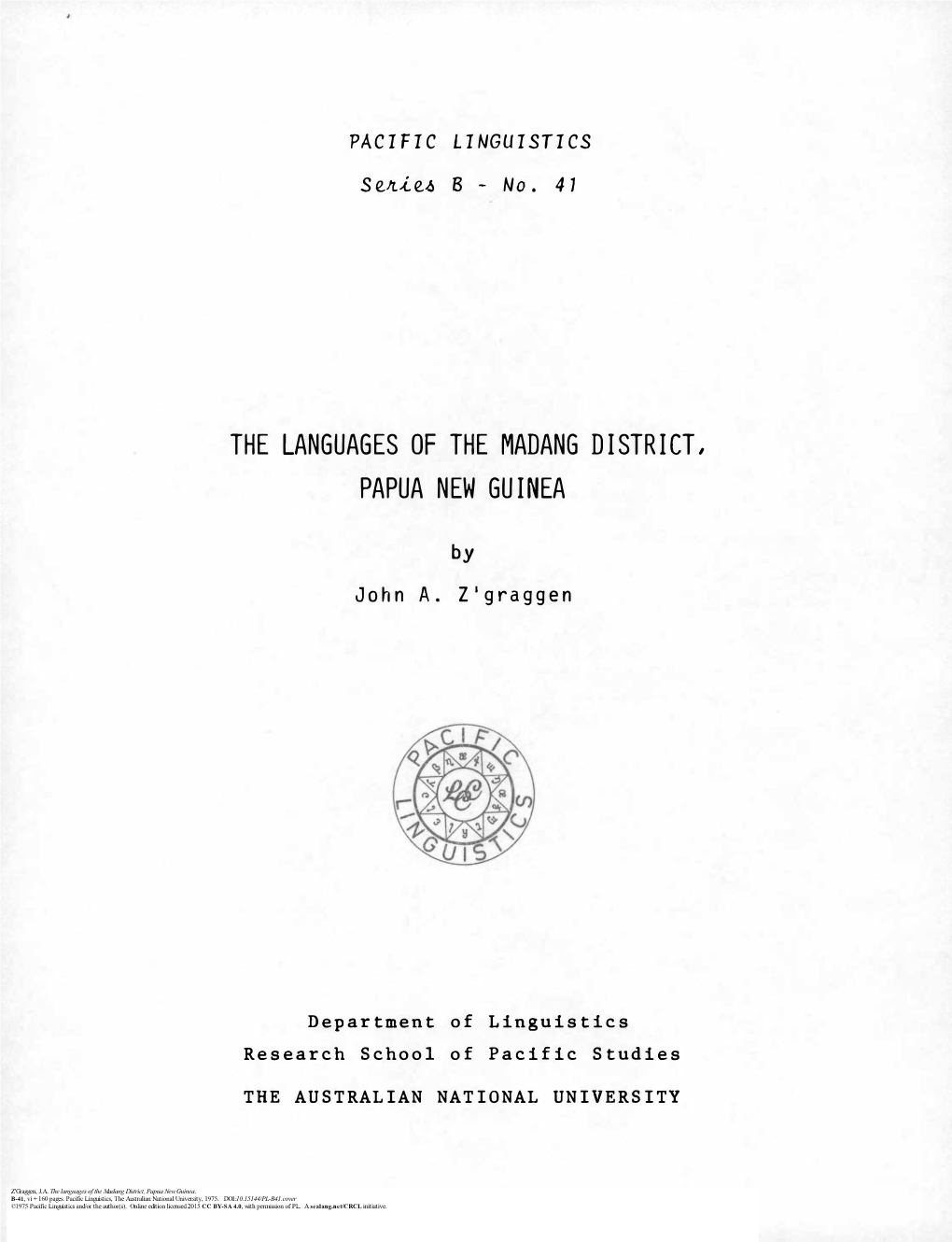 The Languages of the Madang District, Papua New Guinea