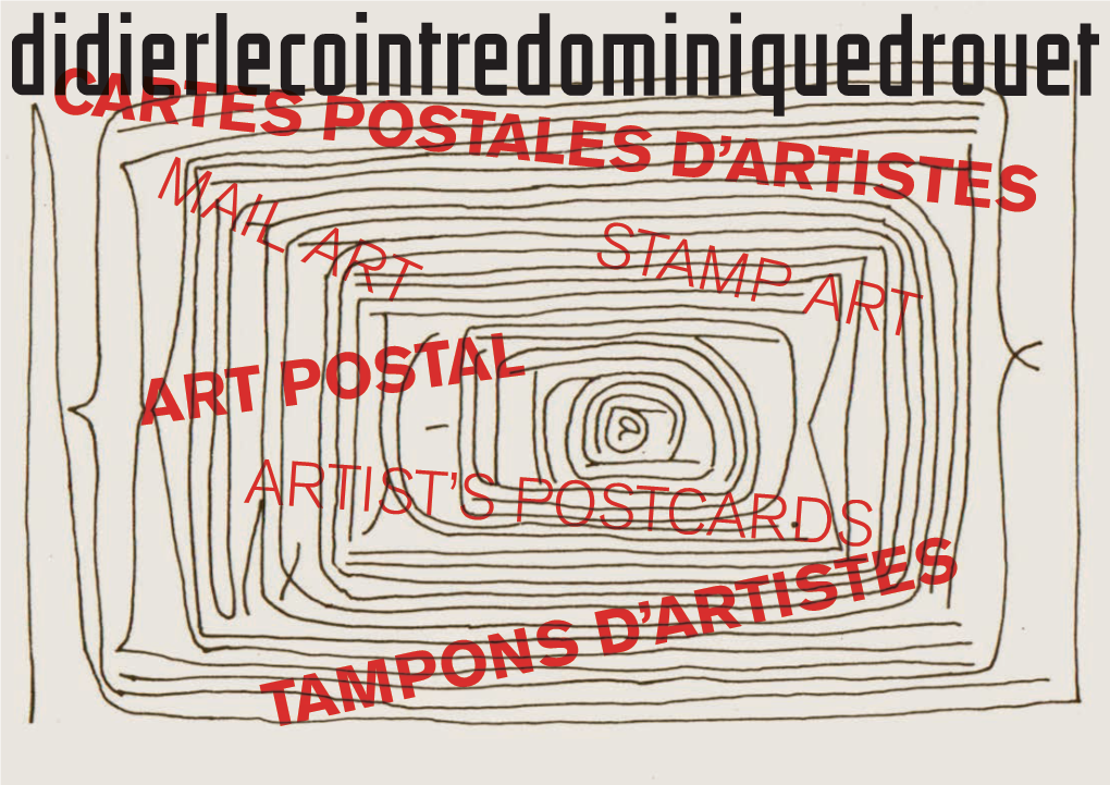 Art Postal Cartes Postales D'artistes Tampons D'artistes