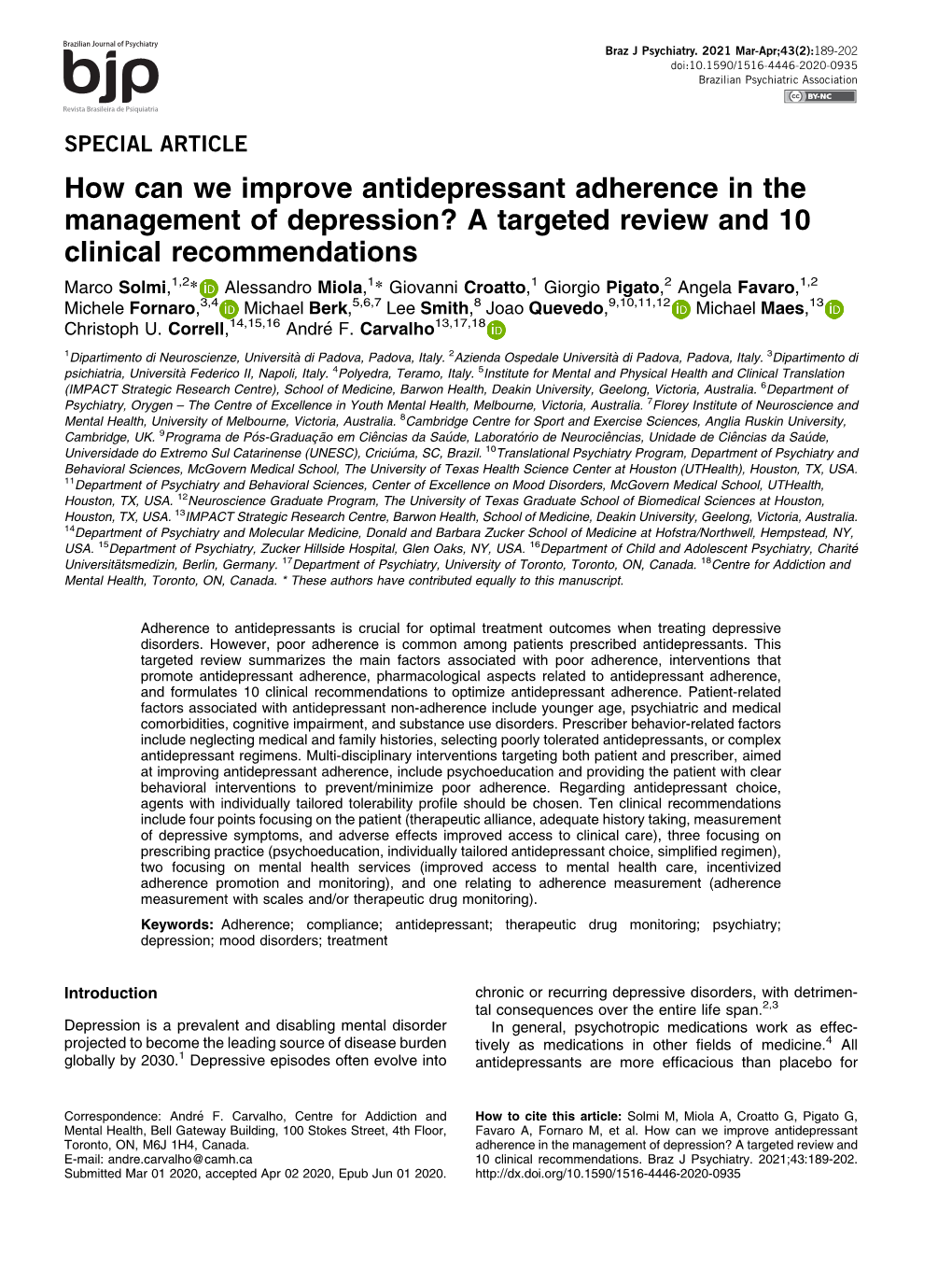 How Can We Improve Antidepressant Adherence in The