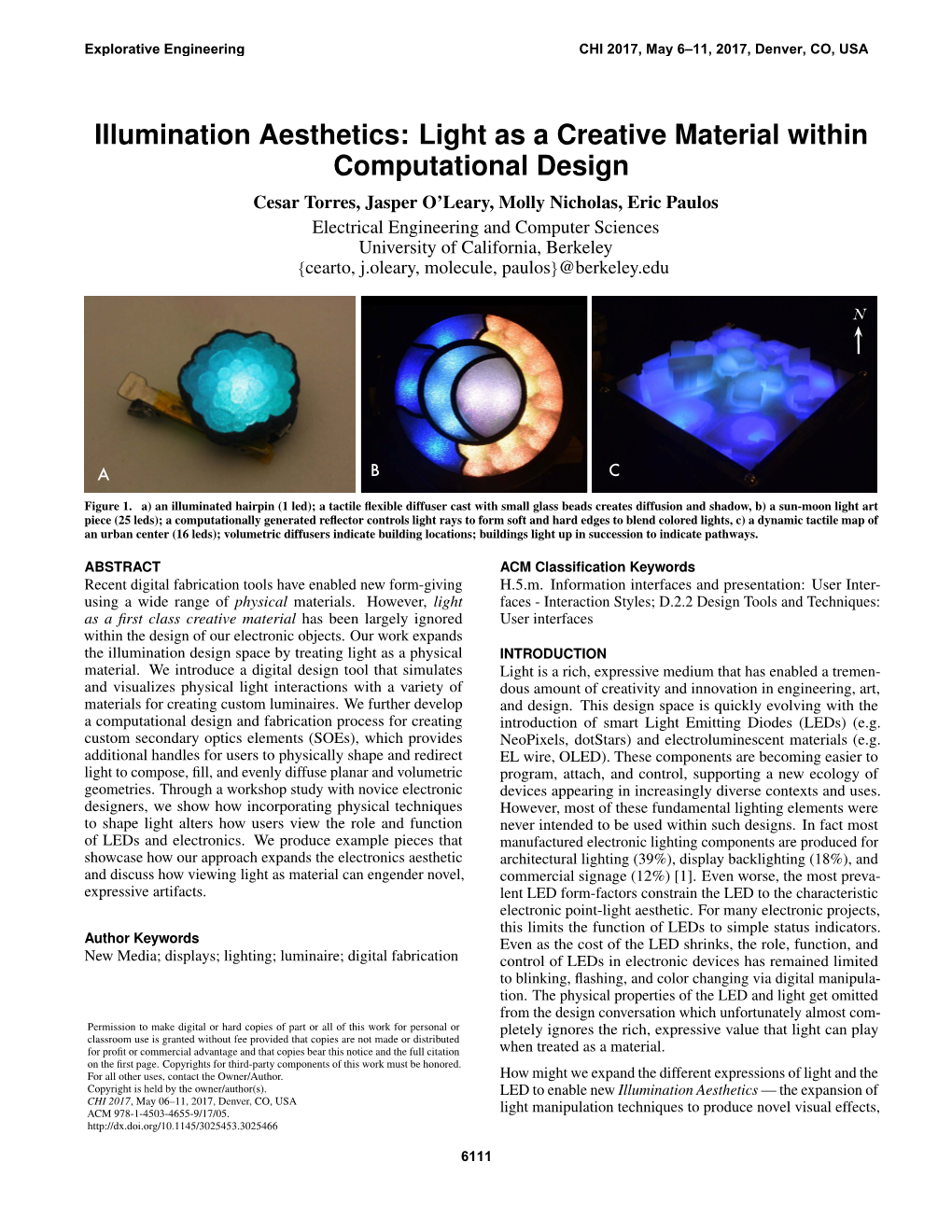 Light As a Creative Material Within Computational Design