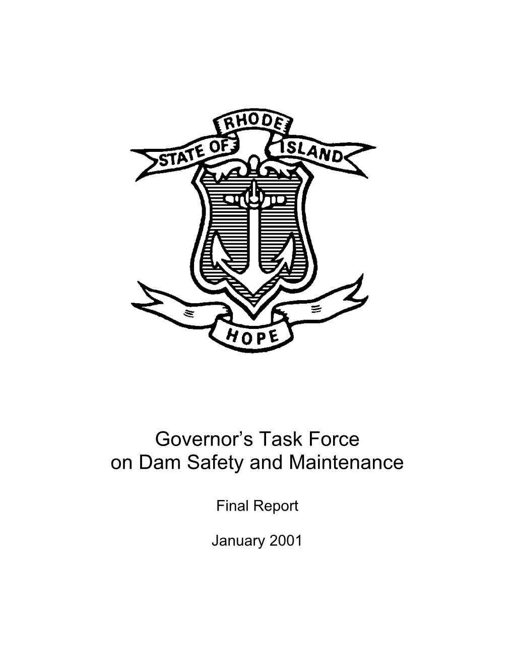 Governors Task Force on Dam Safety and Maintenance Final Report