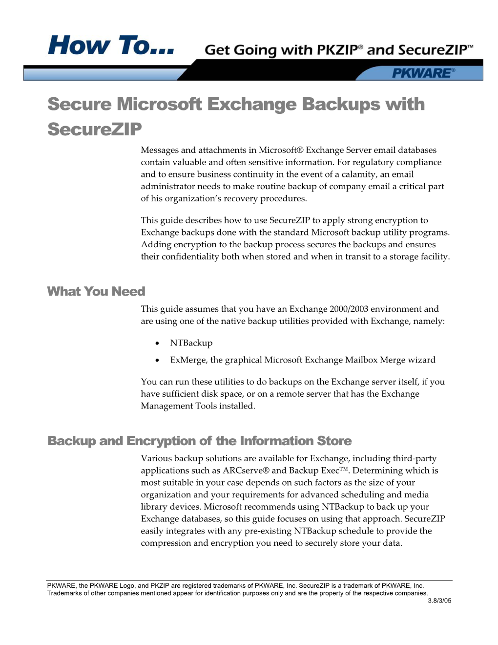 Secure Microsoft Exchange Backups with Securezip