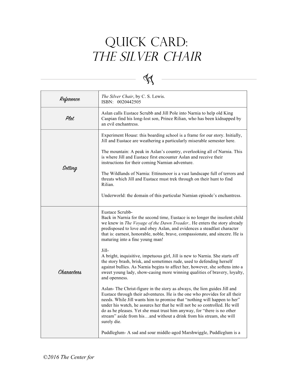 The Silver Chair