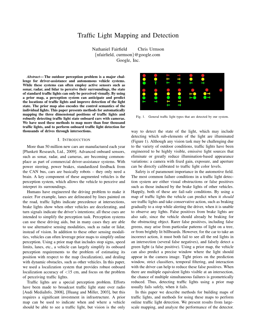 Traffic Light Mapping and Detection