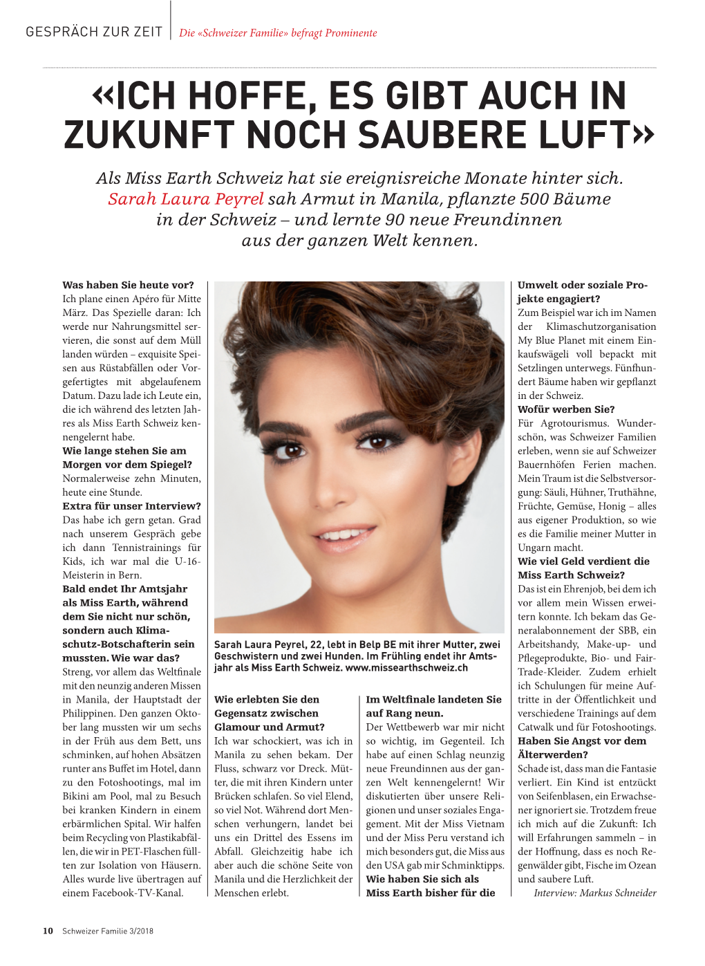 Miss Earth Schweiz Hat Sie Ereignisreiche Monate Hinter Sich