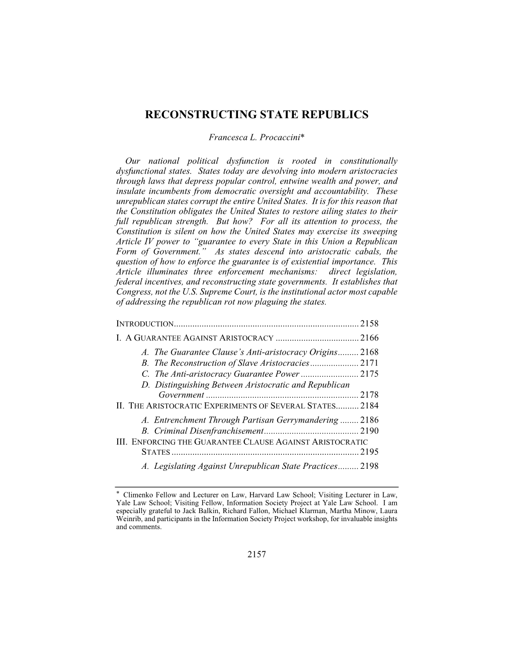 Reconstructing State Republics