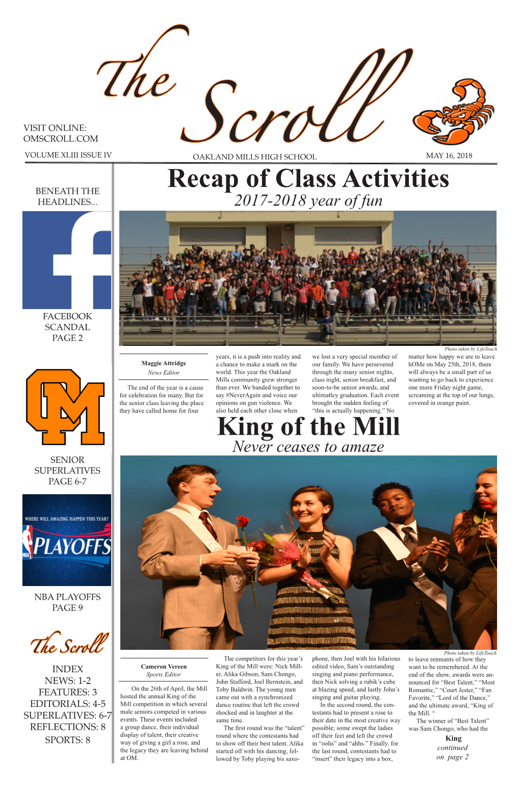 King of the Mill Recap of Class Activities