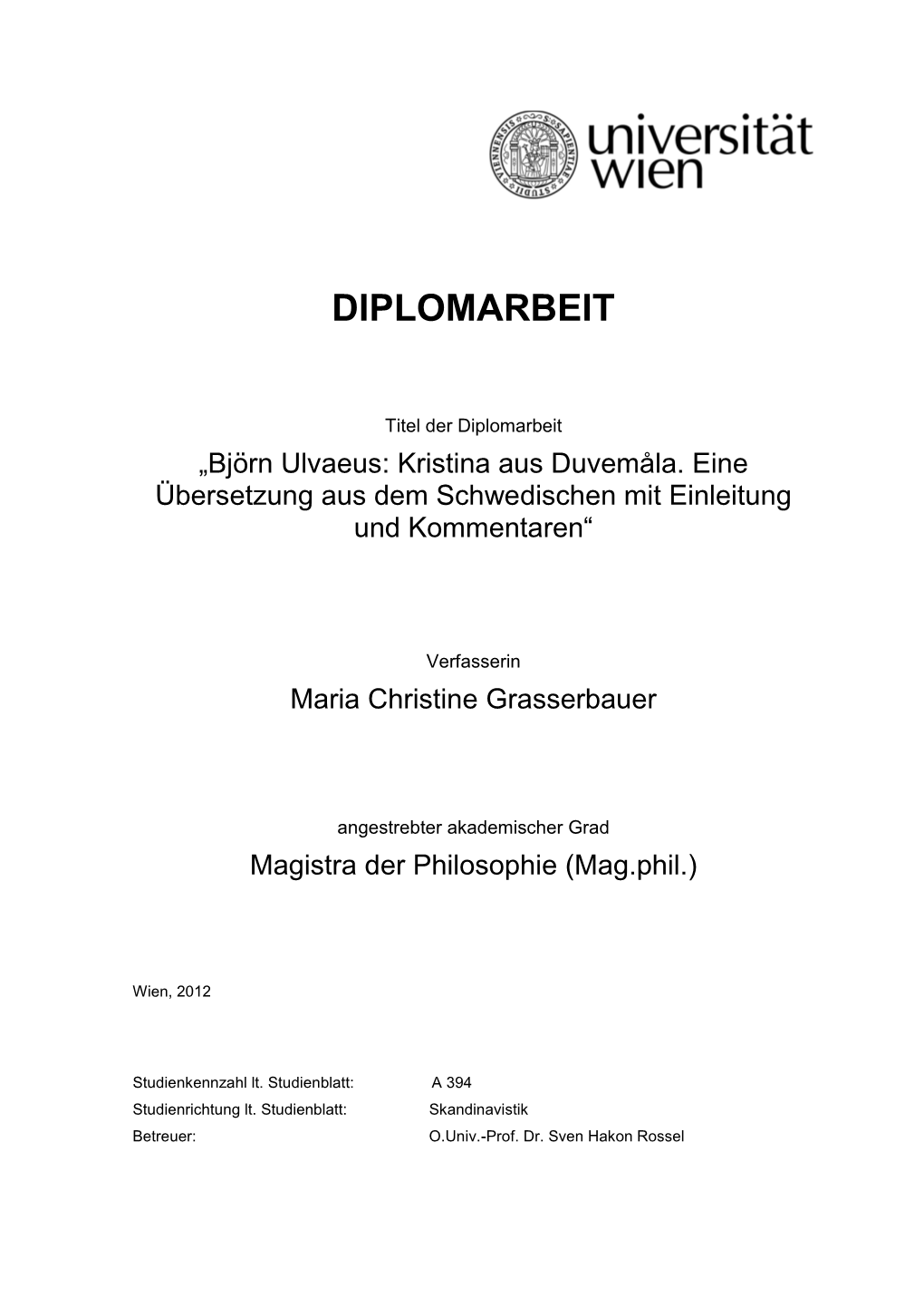 Diplomarbeit