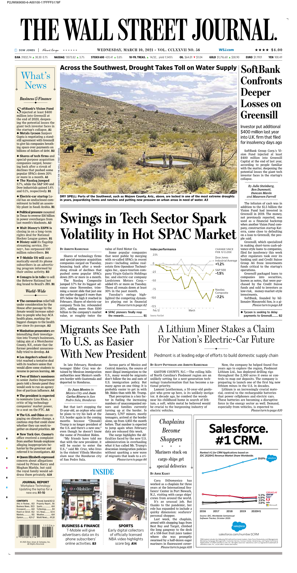 Swings in Tech Sector Spark Volatility in Hot SPAC Market