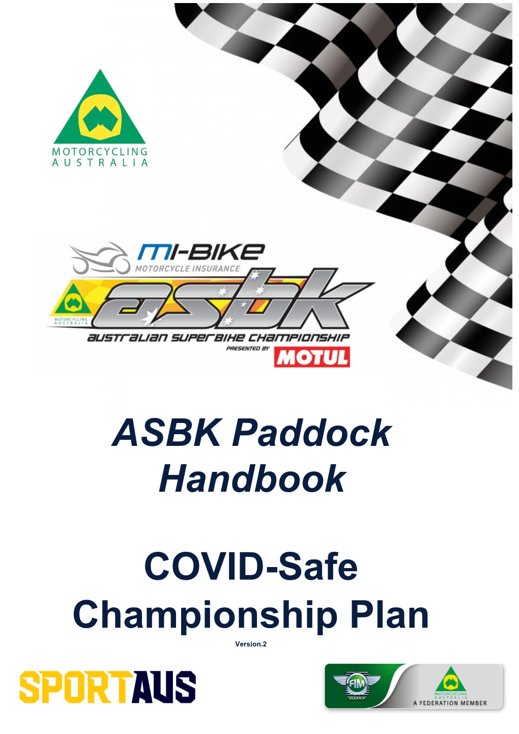ASBK Paddock Handbook COVID