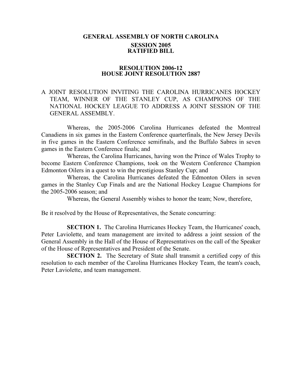 General Assembly of North Carolina Session 2005 Ratified Bill