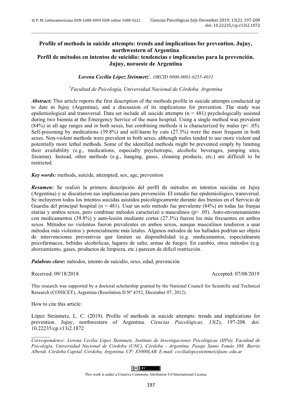 Profile of Methods in Suicide Attempts: Trends and Implications for Prevention