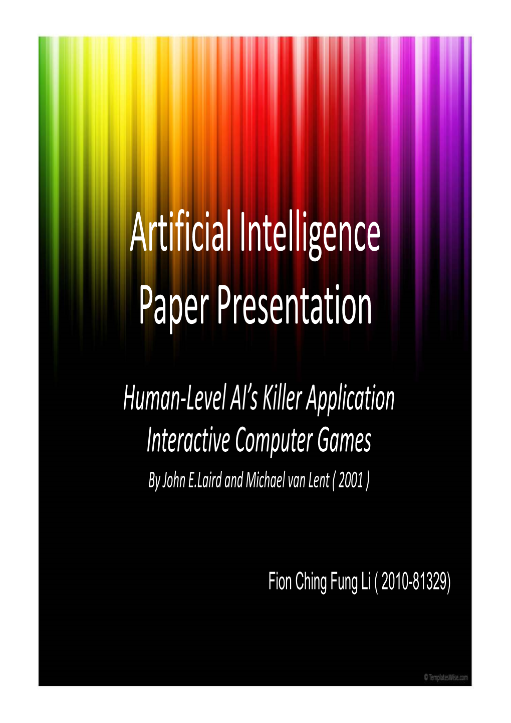 Artificial Intelligence Paper Presentation