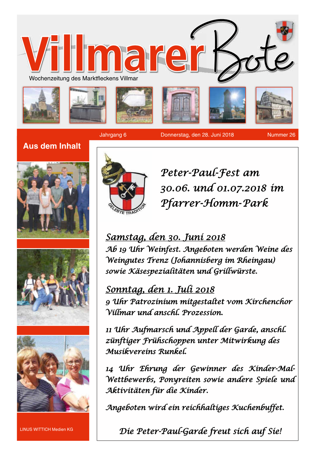 Peter-Paul-Fest Am 30.06. Und 01.07.2018 Im Pfarrer-Homm-Park