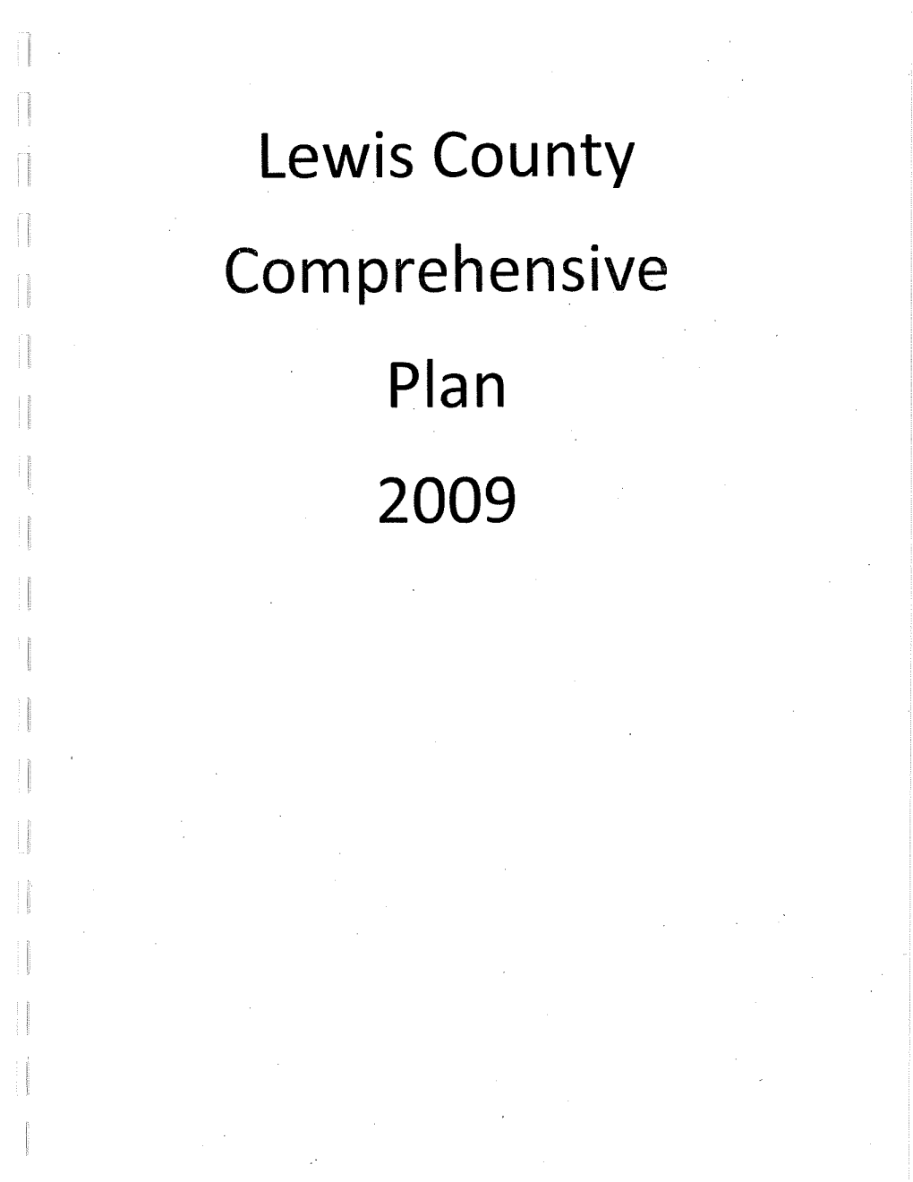 Lewis County Comprehensive Plan 2009