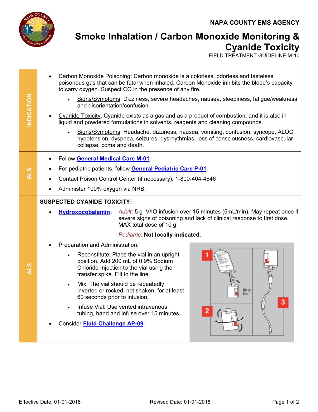 Smoke Inhalation / Carbon Monoxide Monitoring & Cyanide Toxicity