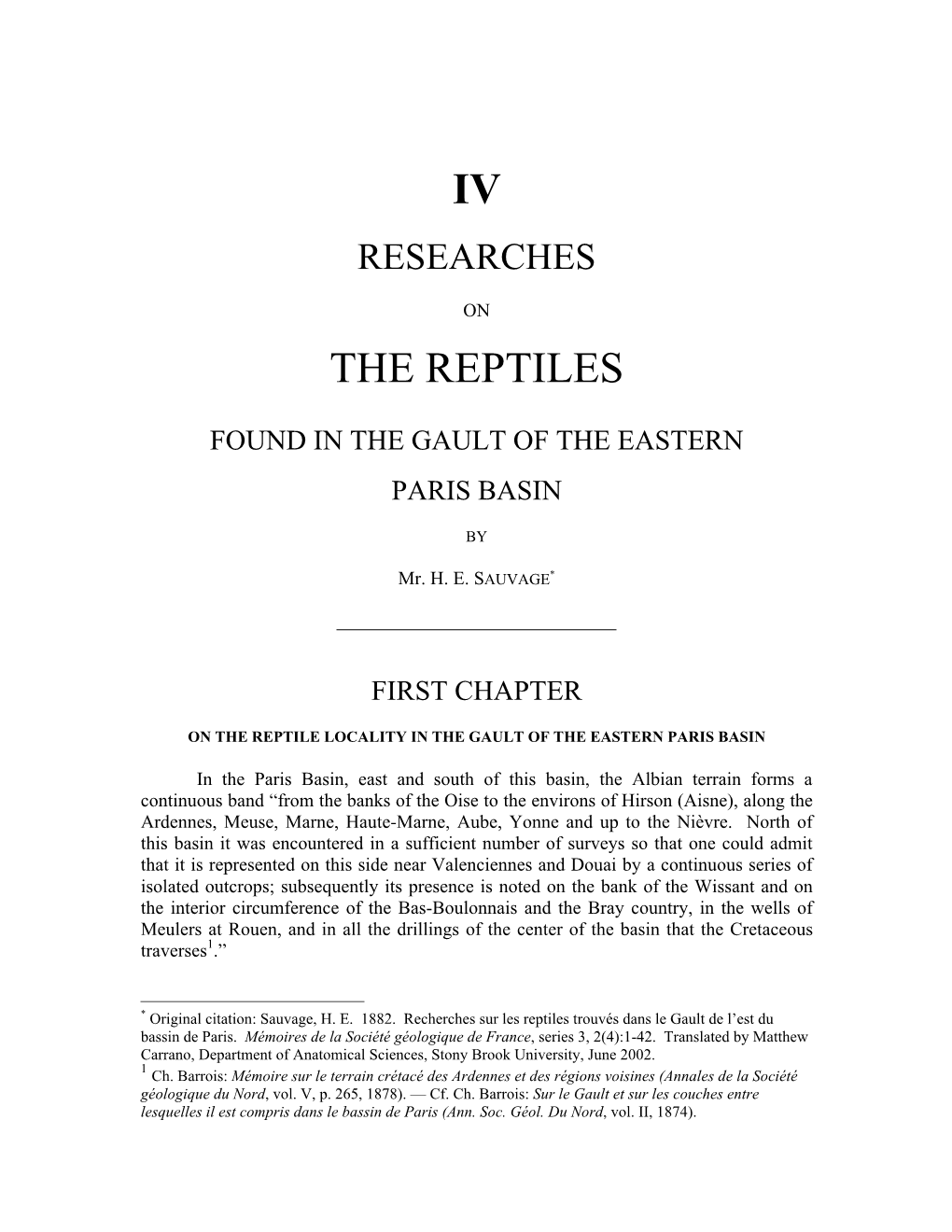 Iv the Reptiles