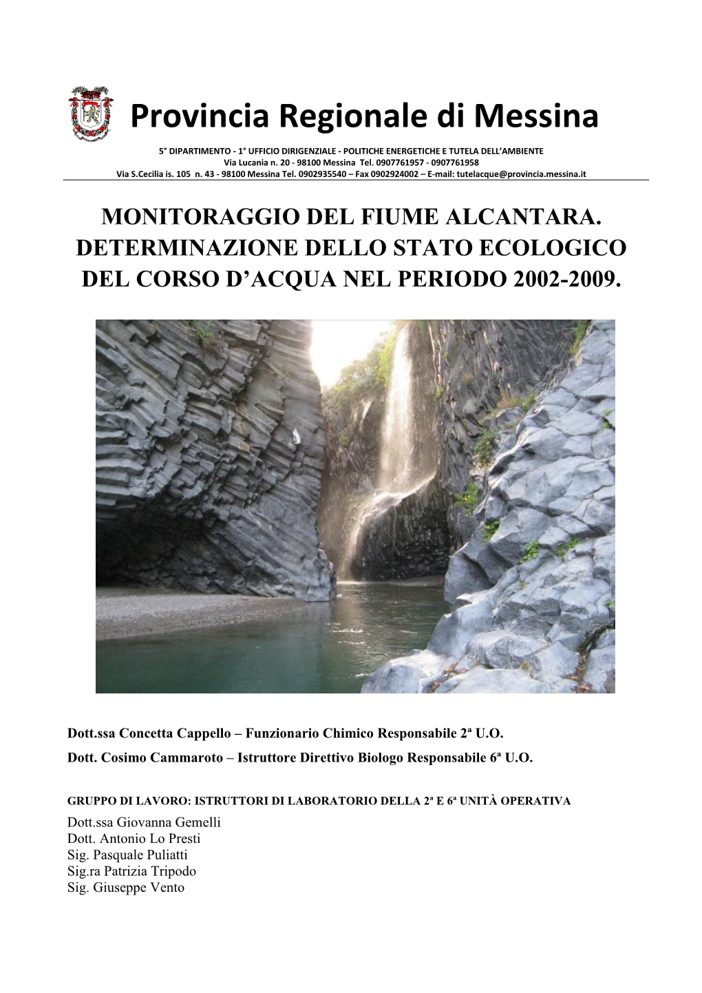 Stato Ecologico Del Fiume Alcantara