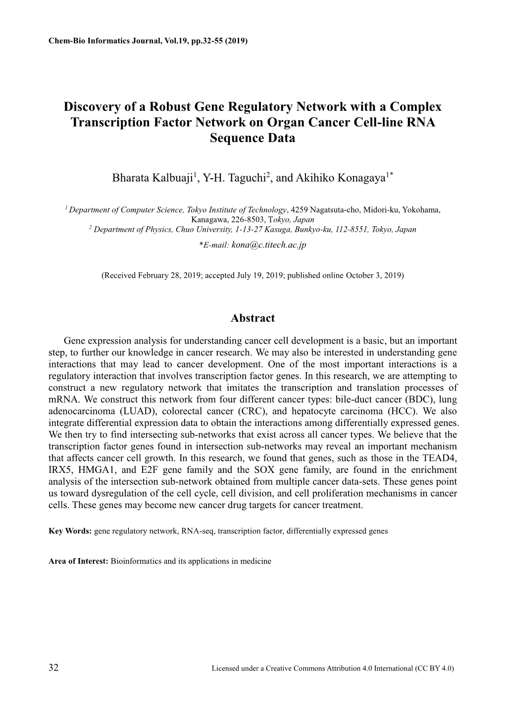 Discovery of a Robust Gene Regulatory Network with a Complex Transcription Factor Network on Organ Cancer Cell-Line RNA Sequence Data