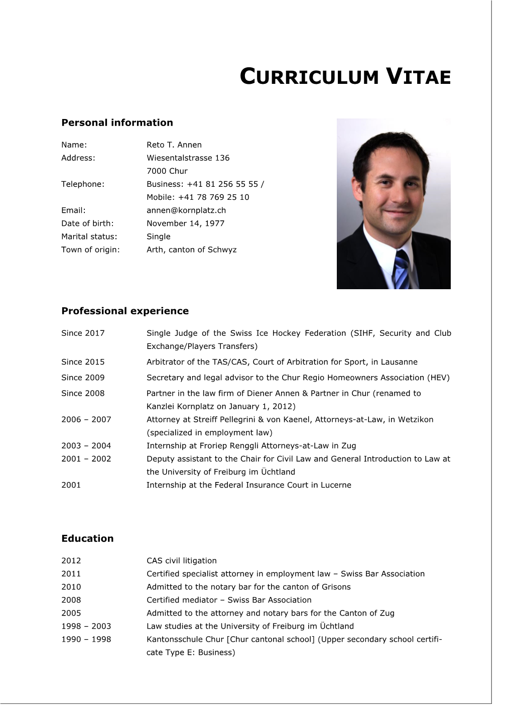 Curriculum Vitae