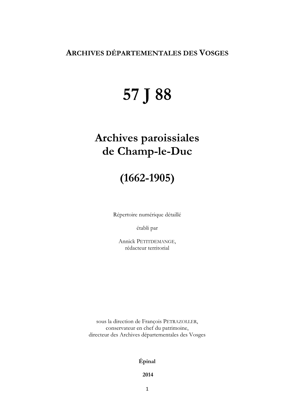 Archives De La Paroisse De Champ-Le-Duc.Pdf