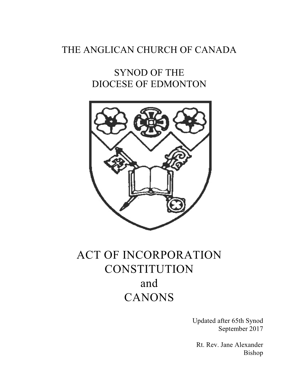 ACT of INCORPORATION CONSTITUTION and CANONS