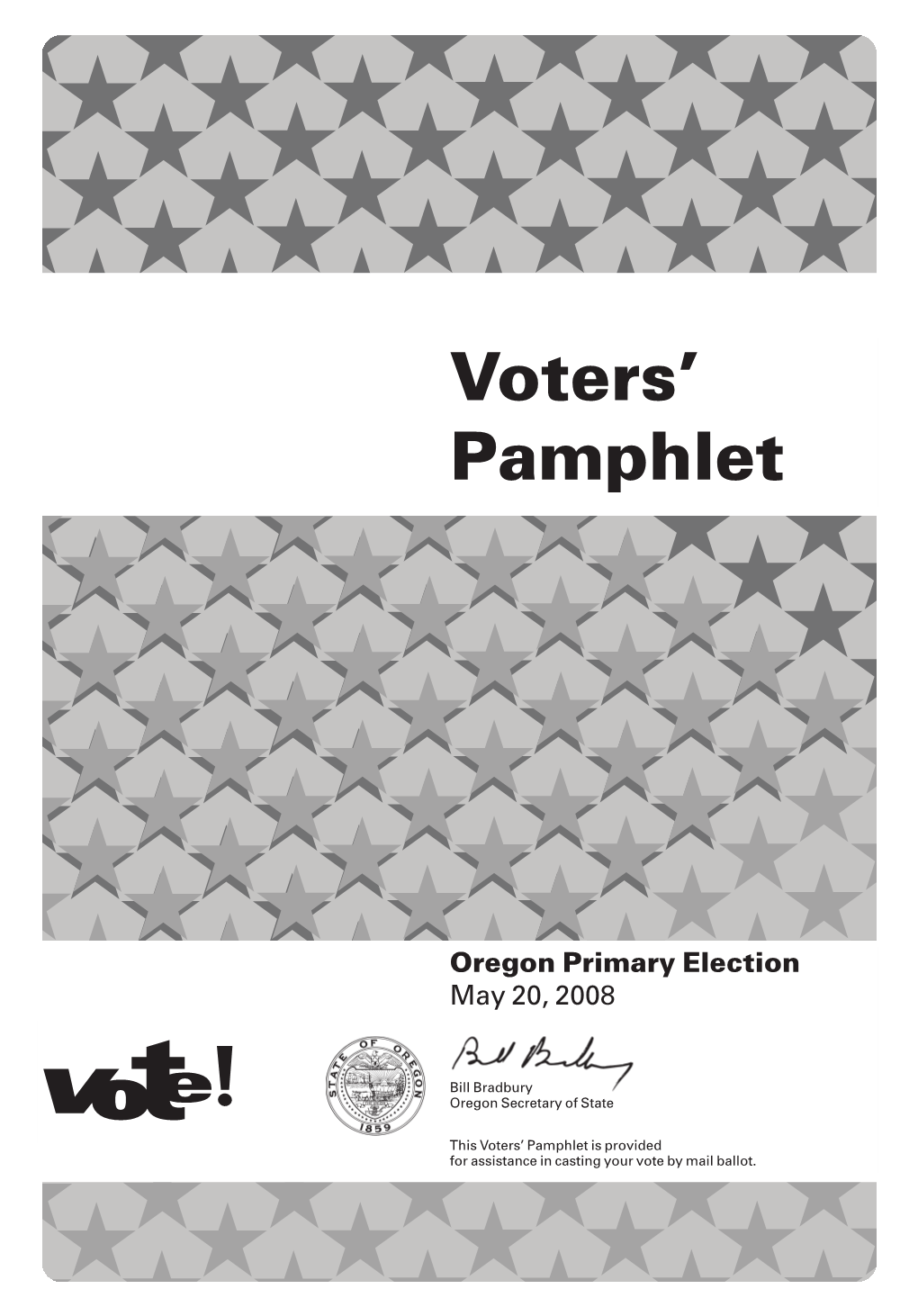 Voters' Pamphlet Are Available on the Web At