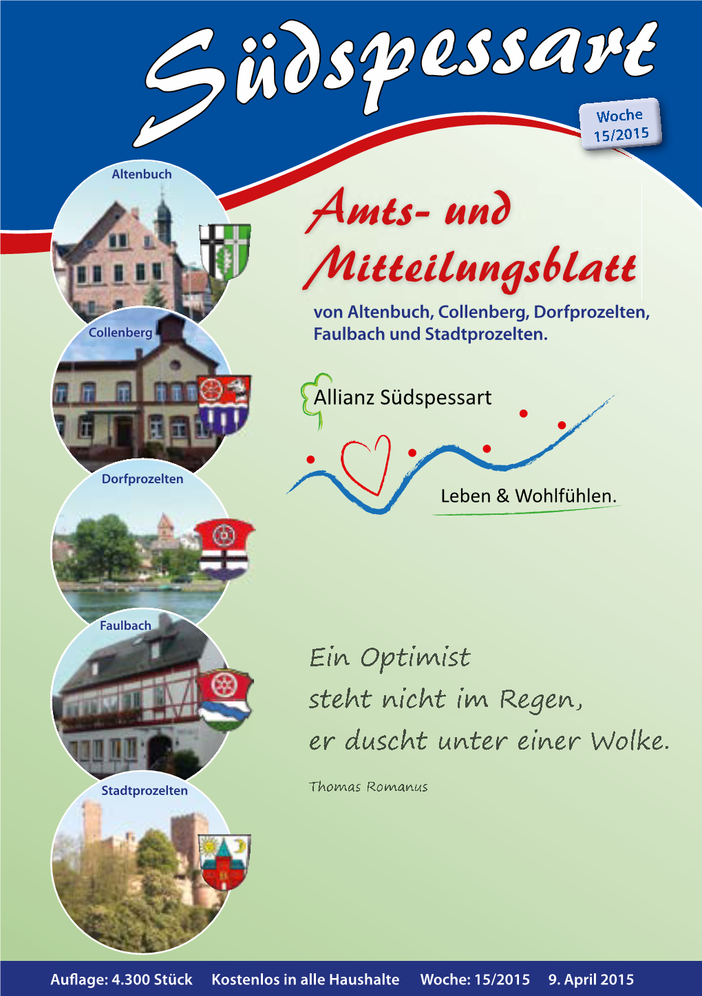 Südspessart Vom 9.4.2015 – Seite 2 Gemeinde Altenbuch Amtliches