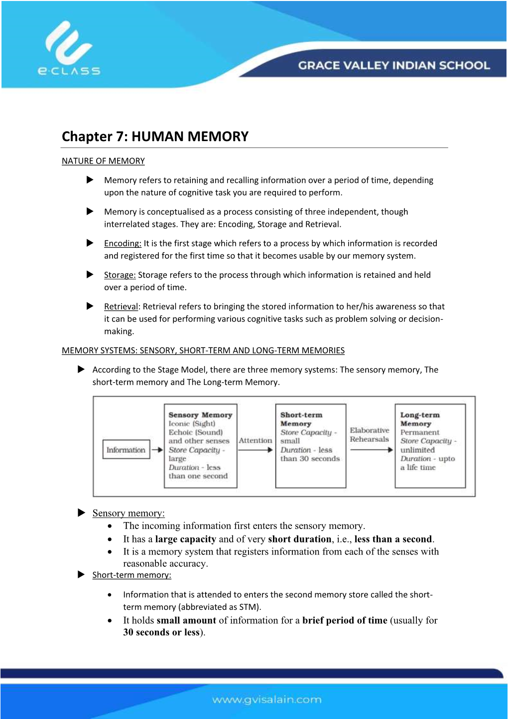 Chapter 7: HUMAN MEMORY