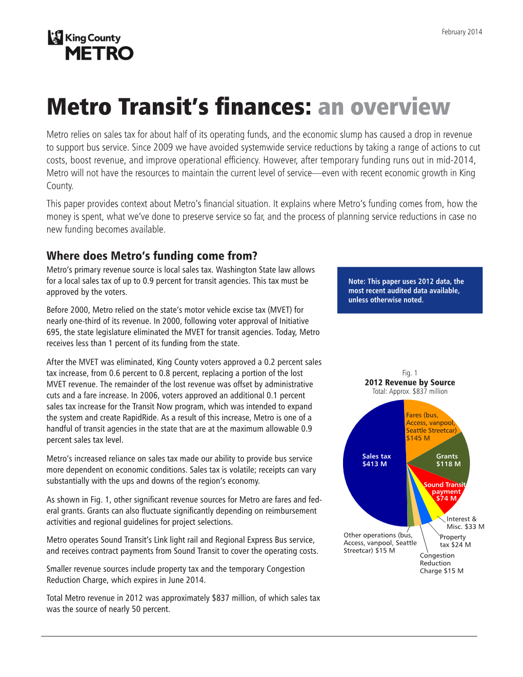 Metro Transit's Finances: an Overview