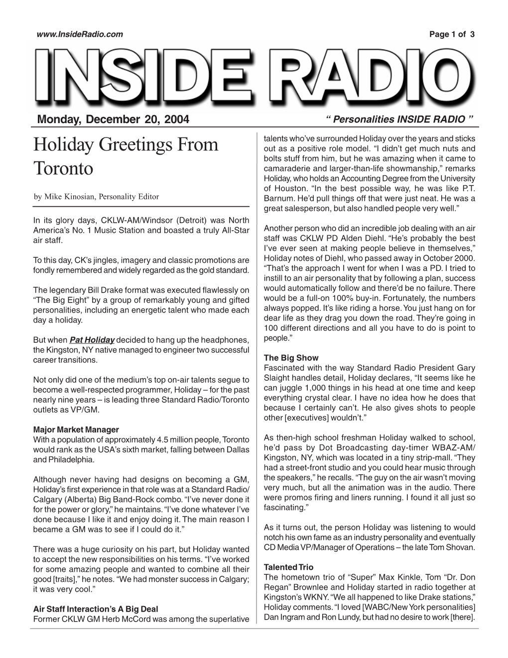 Radio.Com Page 1 of 3