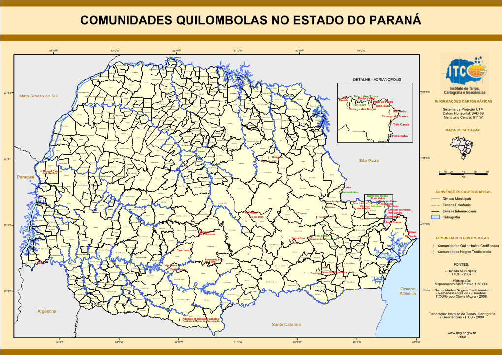 Comunidades Quilombolas No Estado Do Paraná