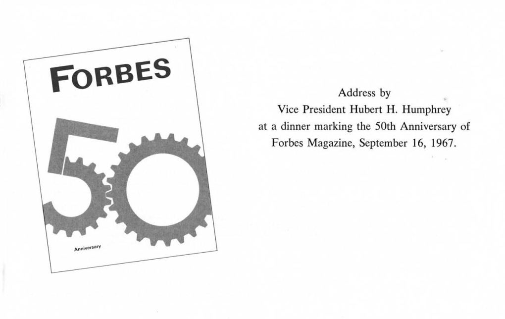 Forbes Magazine 50Th Anniversary, Far Hills, New Jersey, September 16, 1967
