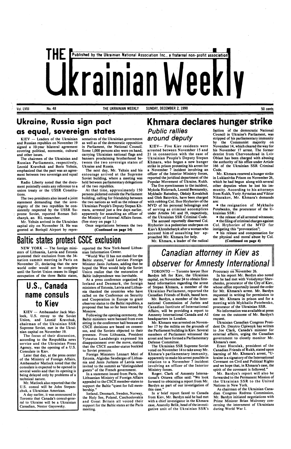 The Ukrainian Weekly 1990, No.48