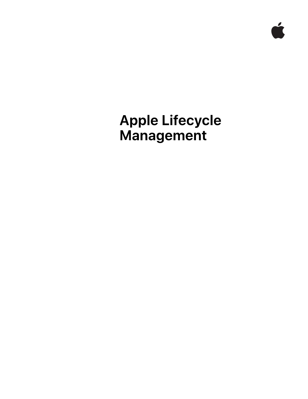 Apple Lifecycle Management (PDF)