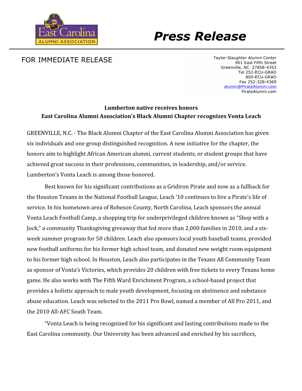 Press Release