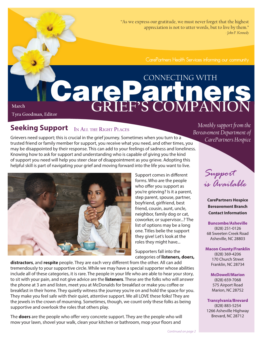 Carepartners Health Services Informing Our Community