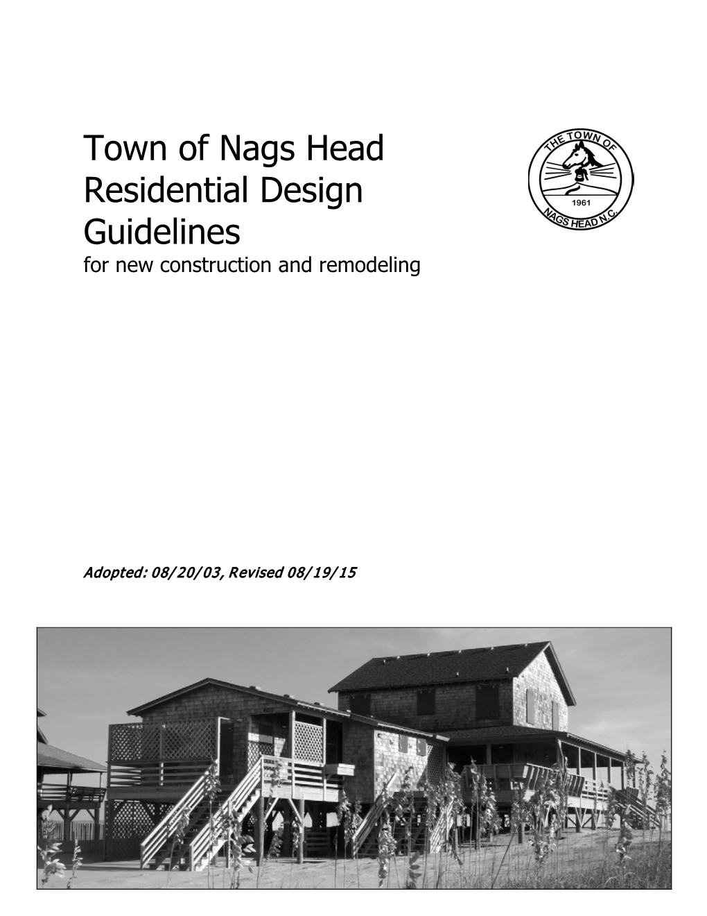 Town of Nags Head Residential Design Guidelines Table of Contents
