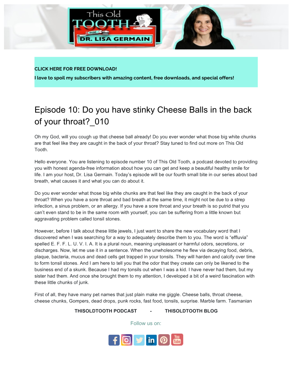 Do You Have Stinky Cheese Balls in the Back of Your Throat? 010