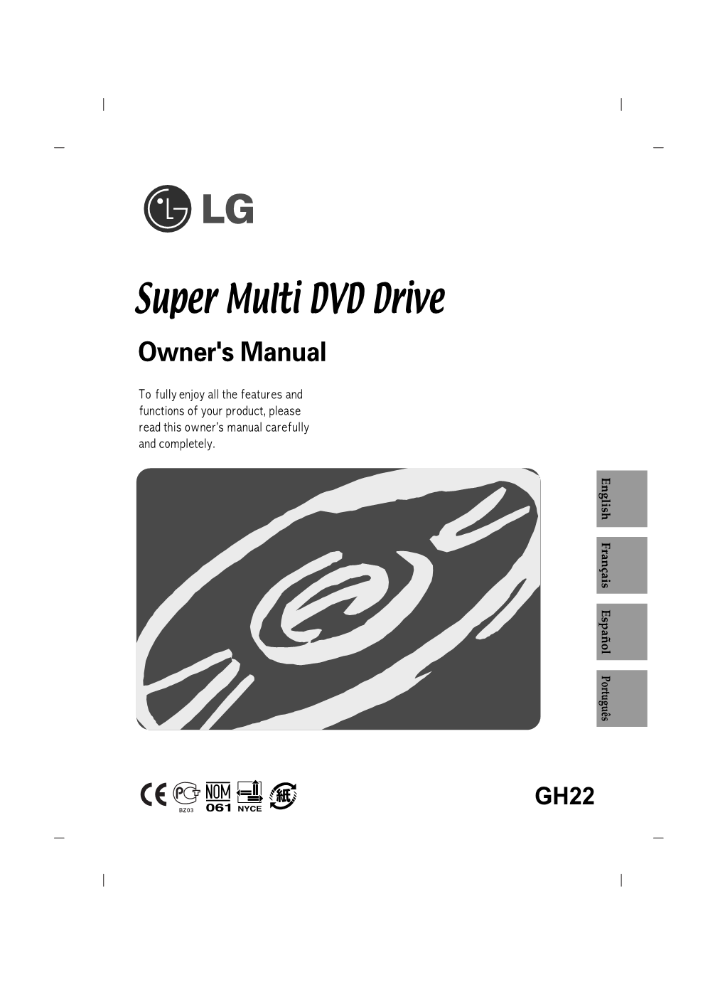 Super Multi DVD Drive English Français Español Português