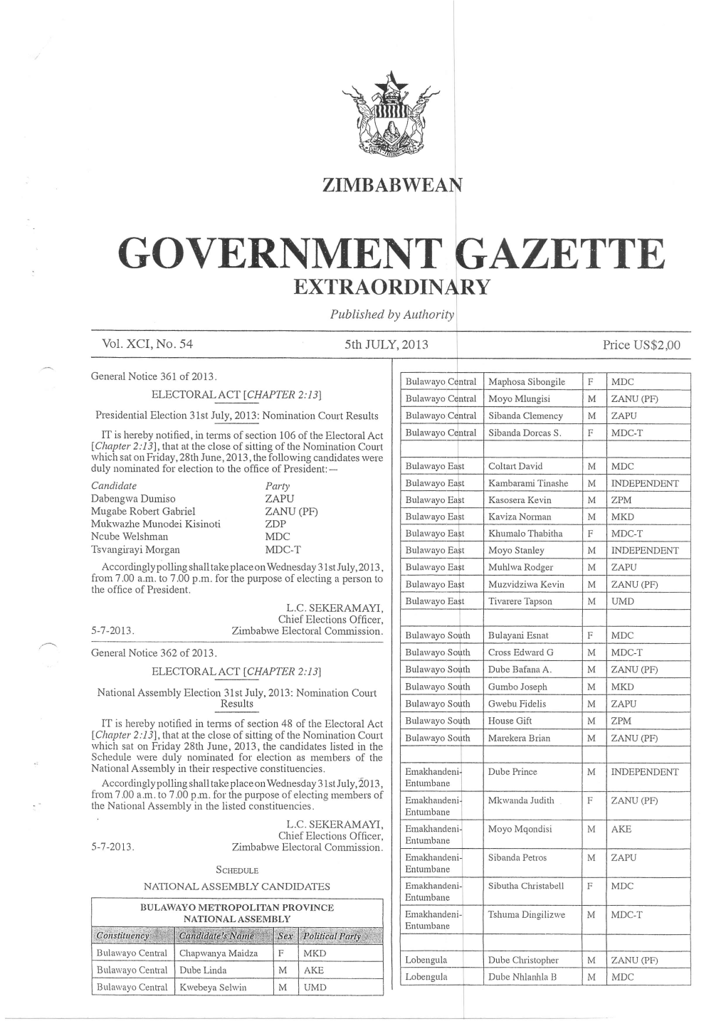 Govert{Mei{T Gazette