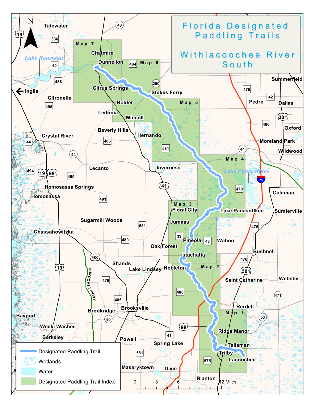 Florida Designated Paddling Trails Withlacoochee River South