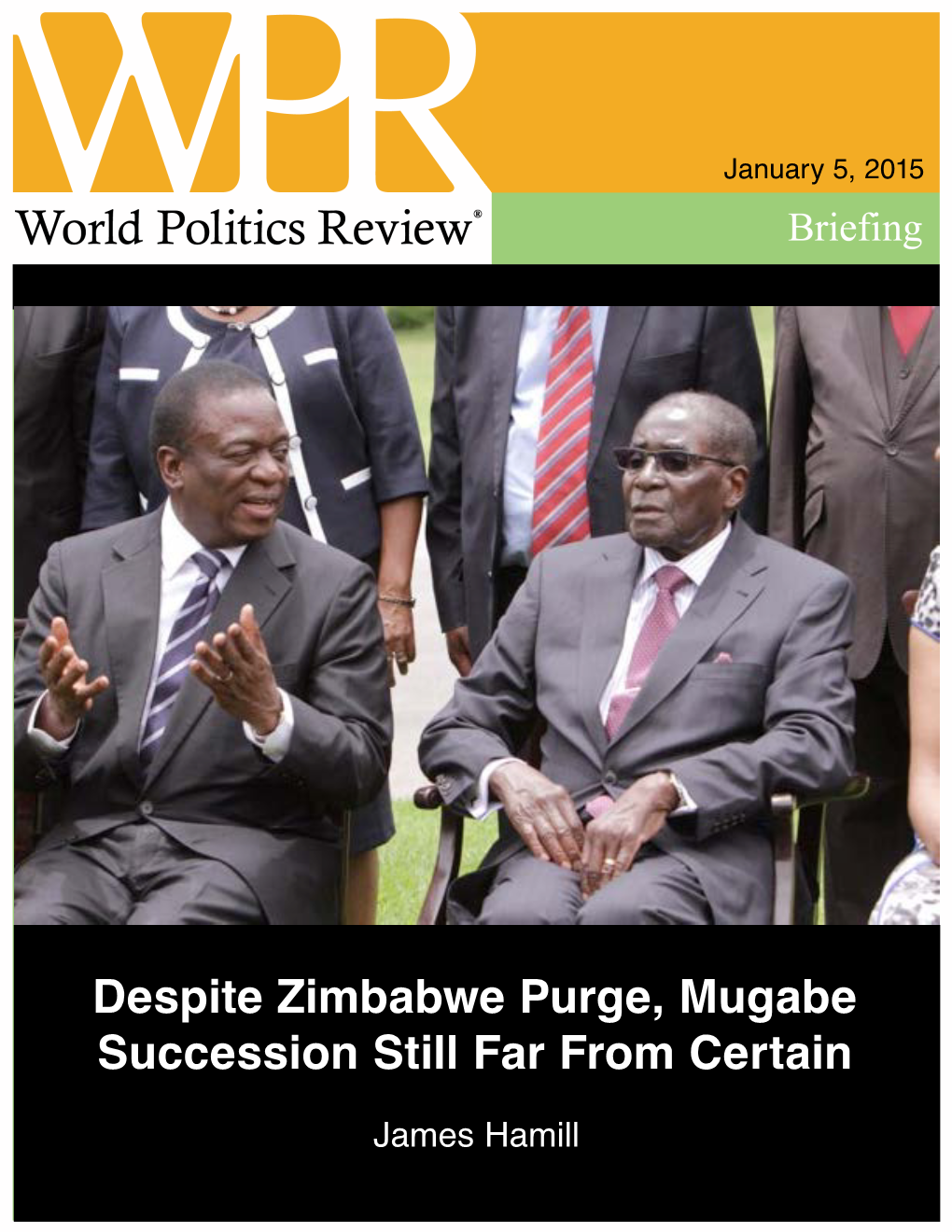 "Despite Zimbabwe Purge, Mugabe Succession