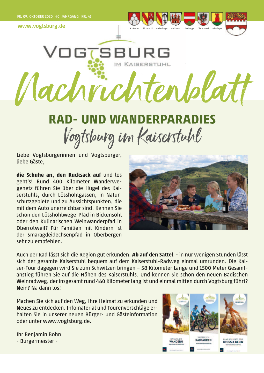 Nachrichtenblatt KW 41 Vom 09.10.2020