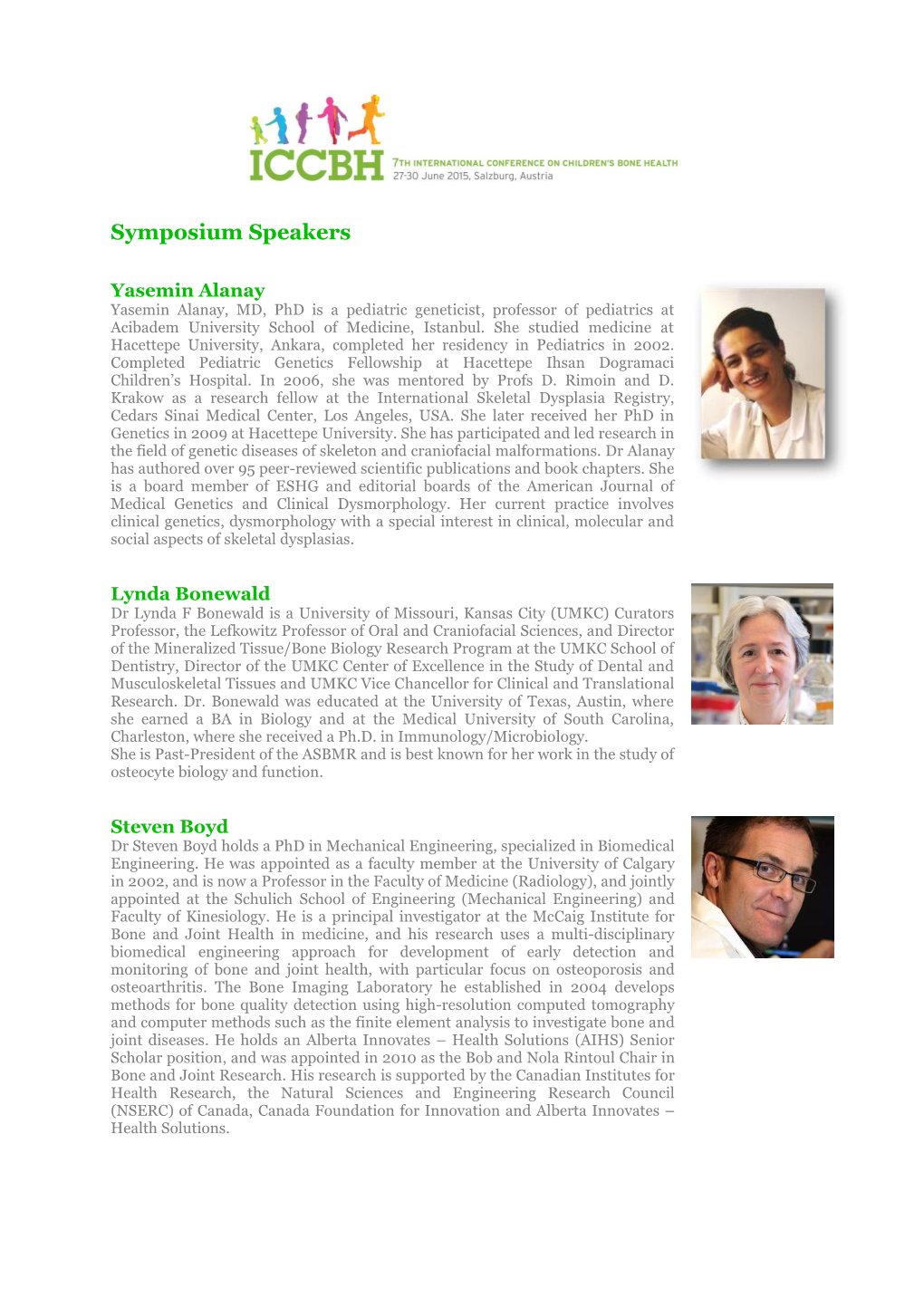 Symposium Speakers