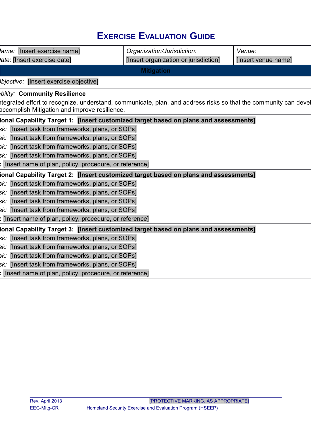 Exercise Evaluation Guide s1